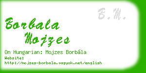 borbala mojzes business card