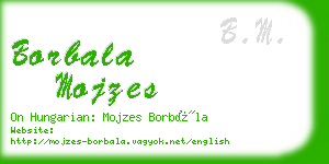 borbala mojzes business card